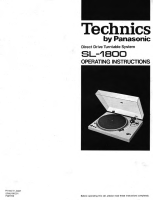 Technics - SL-1800 - Owners manual 